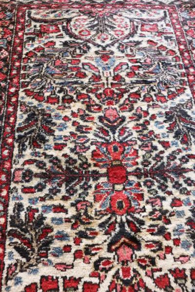 Antique Persian Lilihan Sarouk Runner Ivory Color 28 x 98 