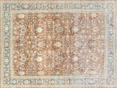 Antique Persian Mahal Rug 91 x 12