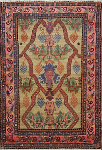 Antique Persian Malayer Rug Amazing Color