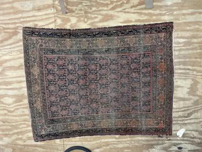 Antique Persian Melayer Botheh Rug