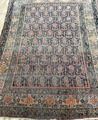 Antique Persian Melayer Botheh Rug