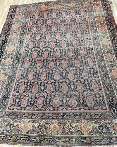 Antique Persian Melayer Botheh Rug
