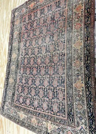 Antique Persian Melayer Botheh Rug