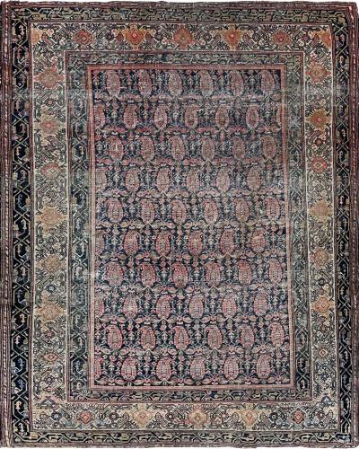 Antique Persian Melayer Botheh Rug