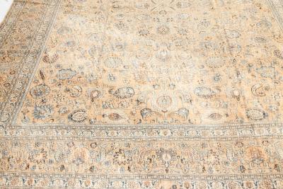 Antique Persian Meshad Botanic Handmade Wool Carpet