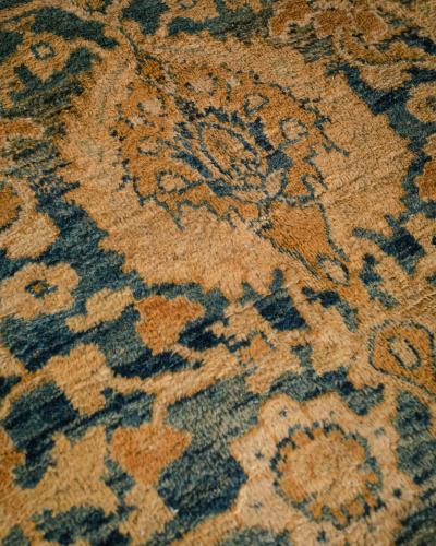 Antique Persian Meshad Botanic Handmade Wool Rug