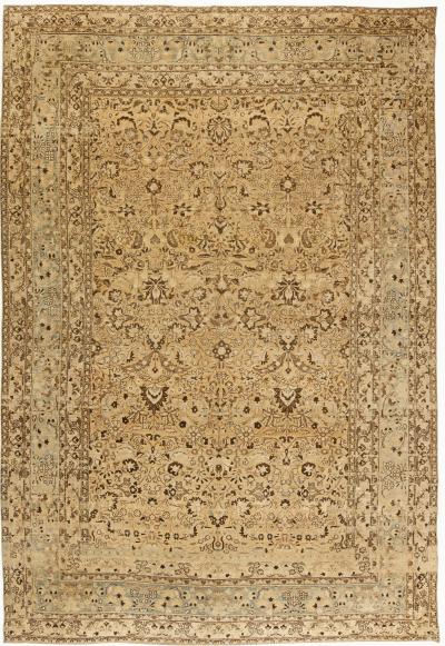 Antique Persian Meshad Handmade Wool Rug