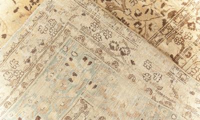 Antique Persian Meshad Handmade Wool Rug