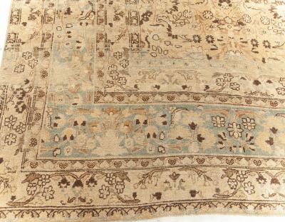 Antique Persian Meshad Handmade Wool Rug