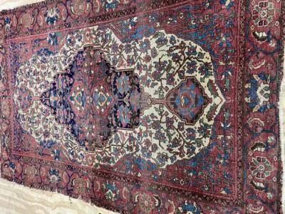 Antique Persian Mission Melayer Rug AS IS c 1880