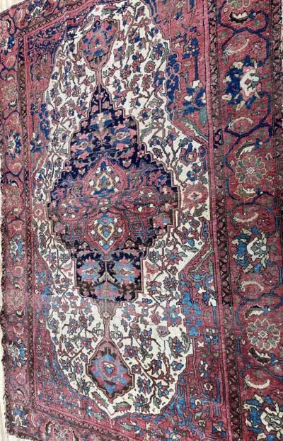 Antique Persian Mission Melayer Rug AS IS c 1880