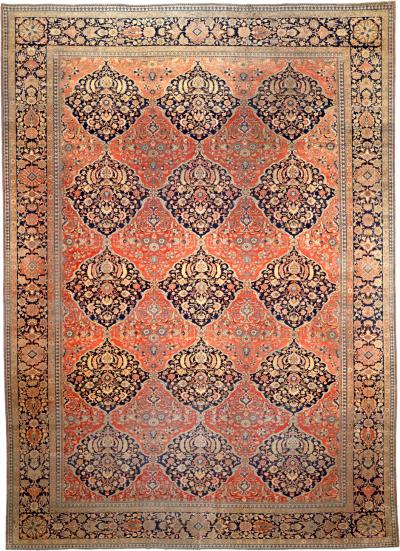 Antique Persian Mohtasham Kashan Rug 10 4 x 14 6 