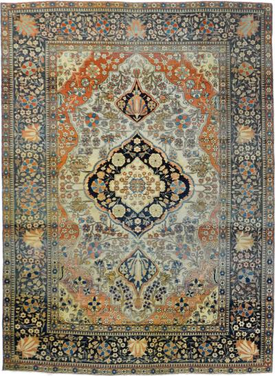 Antique Persian Mohtasham Kashan Rug 4 4 x 6 3 