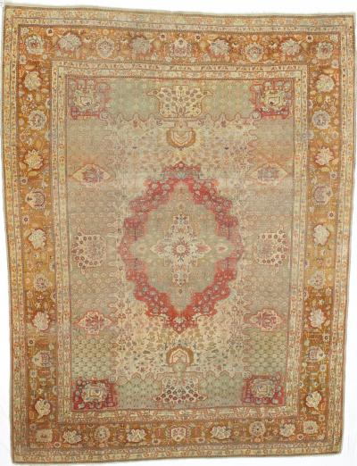 Antique Persian Mohtasham Kashan Rug 7 7 x 10 0 
