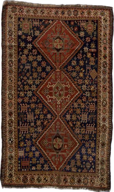 Antique Persian Qashqai Rug 45 x 72 