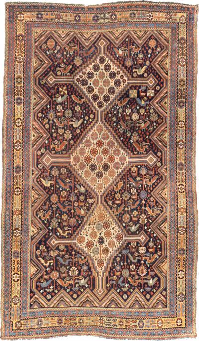Antique Persian Qashqai Rug 45 x 77 