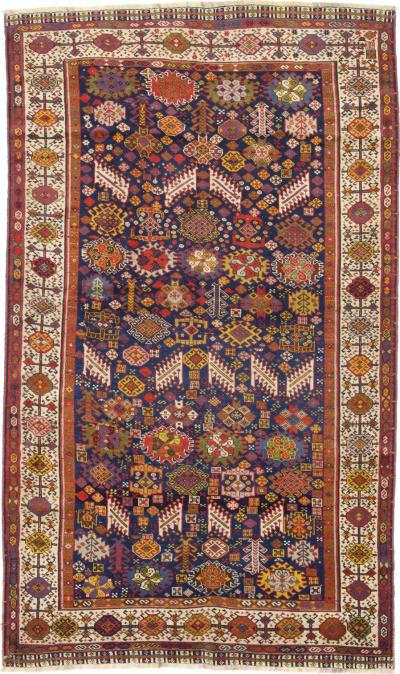 Antique Persian Qashqai Rug 5 3 x 9 1 