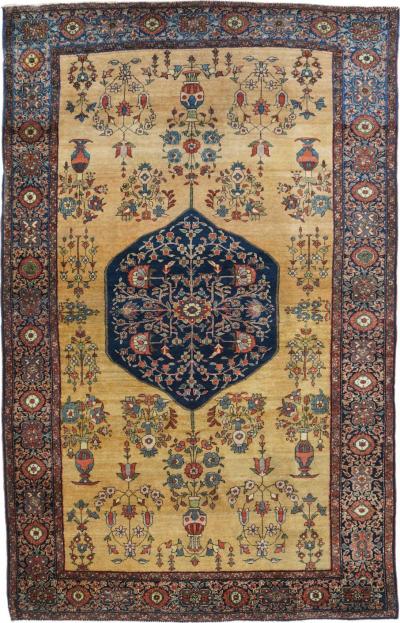Antique Persian Rug 4 3 x 6 9 