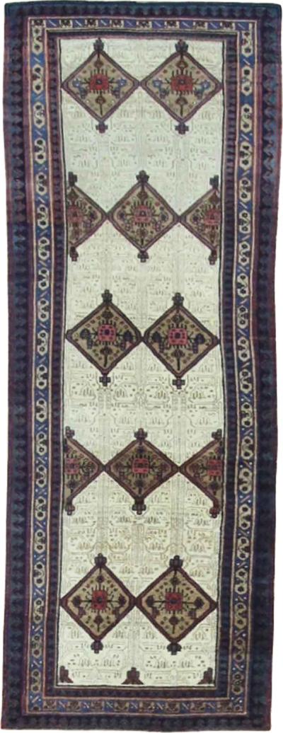 Antique Persian Serab Serapi Gallery Size Rug Camel Color 46 x 104 c 1880