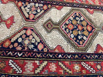 Antique Persian Serab Serapi Runner Camel Color c 1880