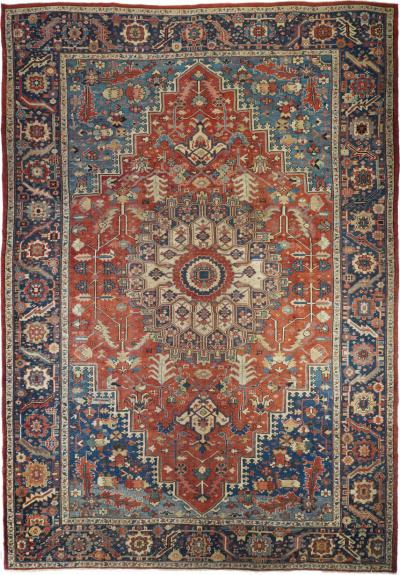 Antique Persian Serapi 9 0 x 12 10 
