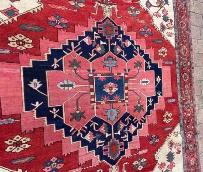 Antique Persian Serapi Carpet