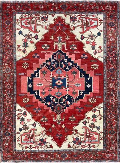 Antique Persian Serapi Carpet