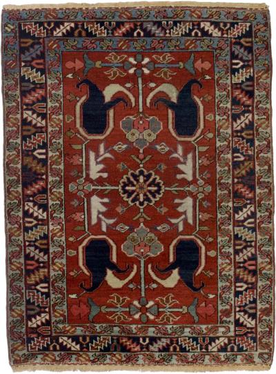 Antique Persian Serapi Rug 3 4 x 4 6 