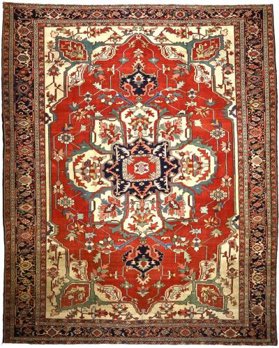 Antique Persian Serapi Rug 9 6 x 11 8 