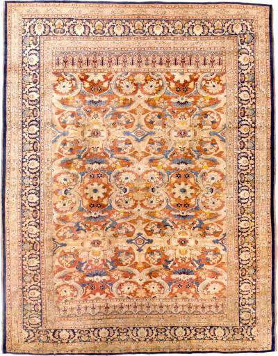 Antique Persian Silk Heriz Rug 6 5 x 8 5 