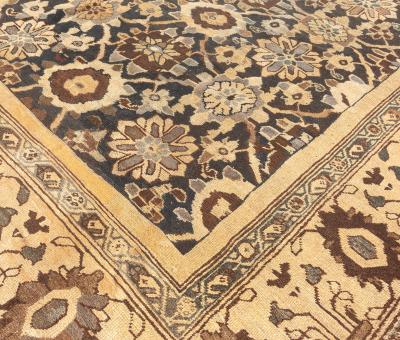Antique Persian Sultanabad Botanic Hand Knotted Wool Rug