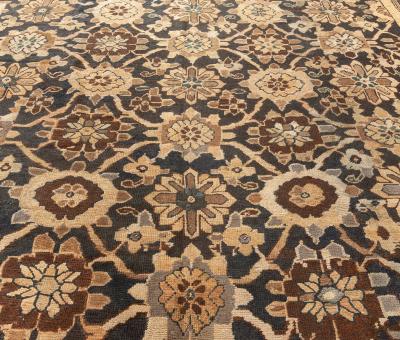 Antique Persian Sultanabad Botanic Hand Knotted Wool Rug