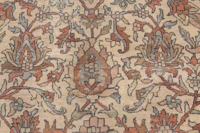 Antique Persian Sultanabad Botanic Handmade Wool Carpet