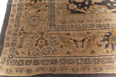 Antique Persian Sultanabad Botanic Handmade Wool Rug