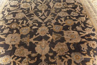 Antique Persian Sultanabad Botanic Handmade Wool Rug