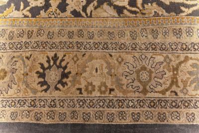 Antique Persian Sultanabad Botanic Handmade Wool Rug