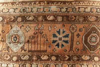 Antique Persian Sultanabad Botanic Handmade Wool Rug
