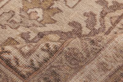 Antique Persian Sultanabad Brown Handmade Wool Rug