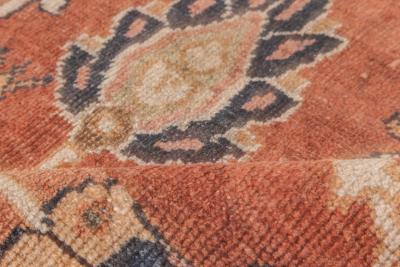 Antique Persian Sultanabad Cinnamon Navy Blue Handwoven Carpet