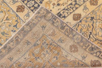 Antique Persian Tabriz Beige Handwoven Wool Rug