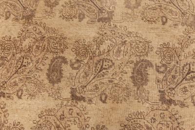 Antique Persian Tabriz Beige and Brown Handmade Wool Rug