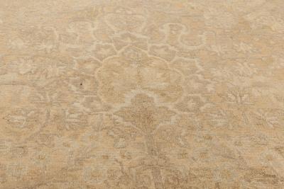 Antique Persian Tabriz Botanic Handmade Wool Rug