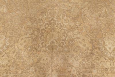 Antique Persian Tabriz Botanic Handmade Wool Rug