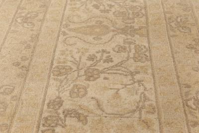 Antique Persian Tabriz Botanic Handmade Wool Rug