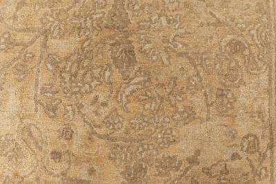 Antique Persian Tabriz Botanic Handmade Wool Rug