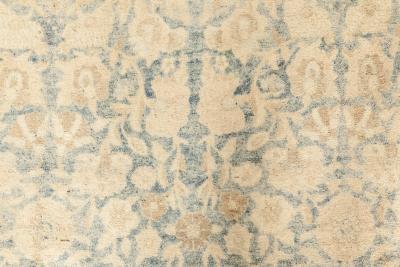 Antique Persian Tabriz Botanic Handmade Wool Rug