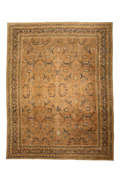 Antique Persian Tabriz Camel Handmade Wool Rug