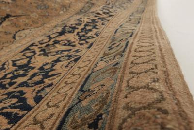 Antique Persian Tabriz Camel Handmade Wool Rug