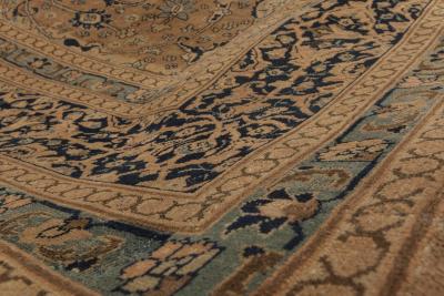 Antique Persian Tabriz Camel Handmade Wool Rug