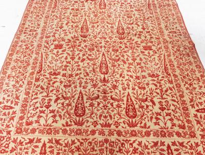 Antique Persian Tabriz Copper Terracotta and Camel Handmade Wool Rug